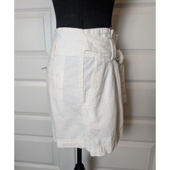 Free People Everywhere You Go Paperbag Shorts Size 6 Ivory Tie-Front Cute - Picture 11 of 11